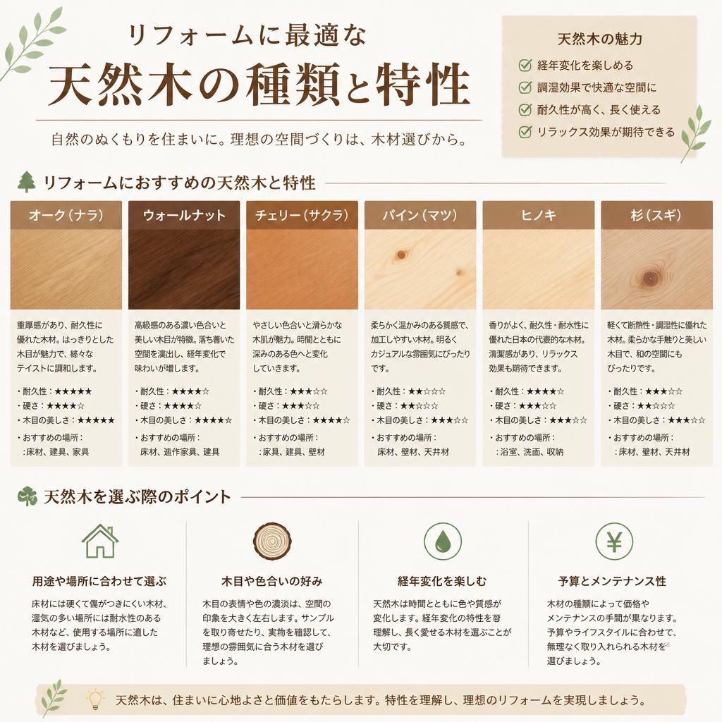 2. 天然木の選び方