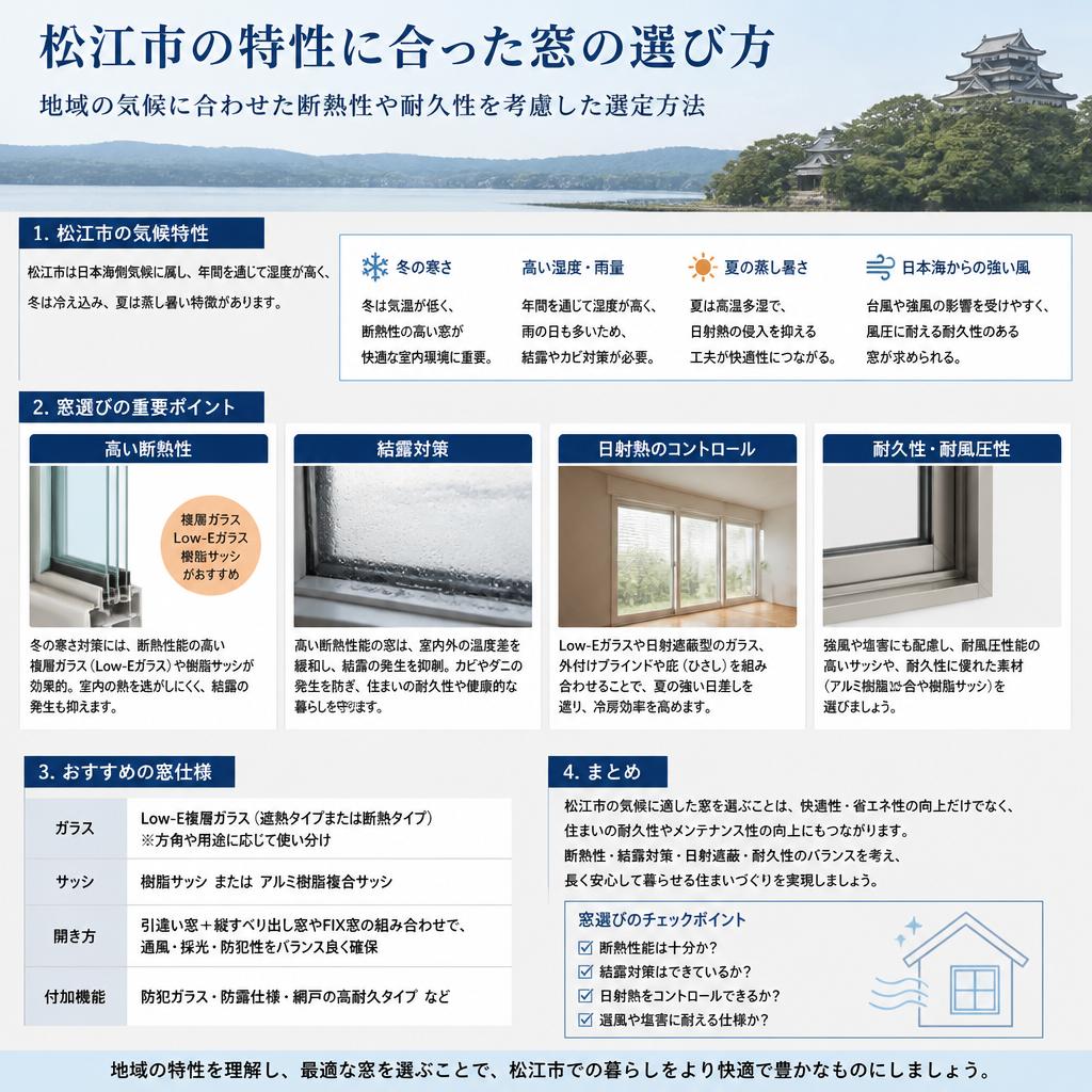2. 松江市の気候に適した窓選び