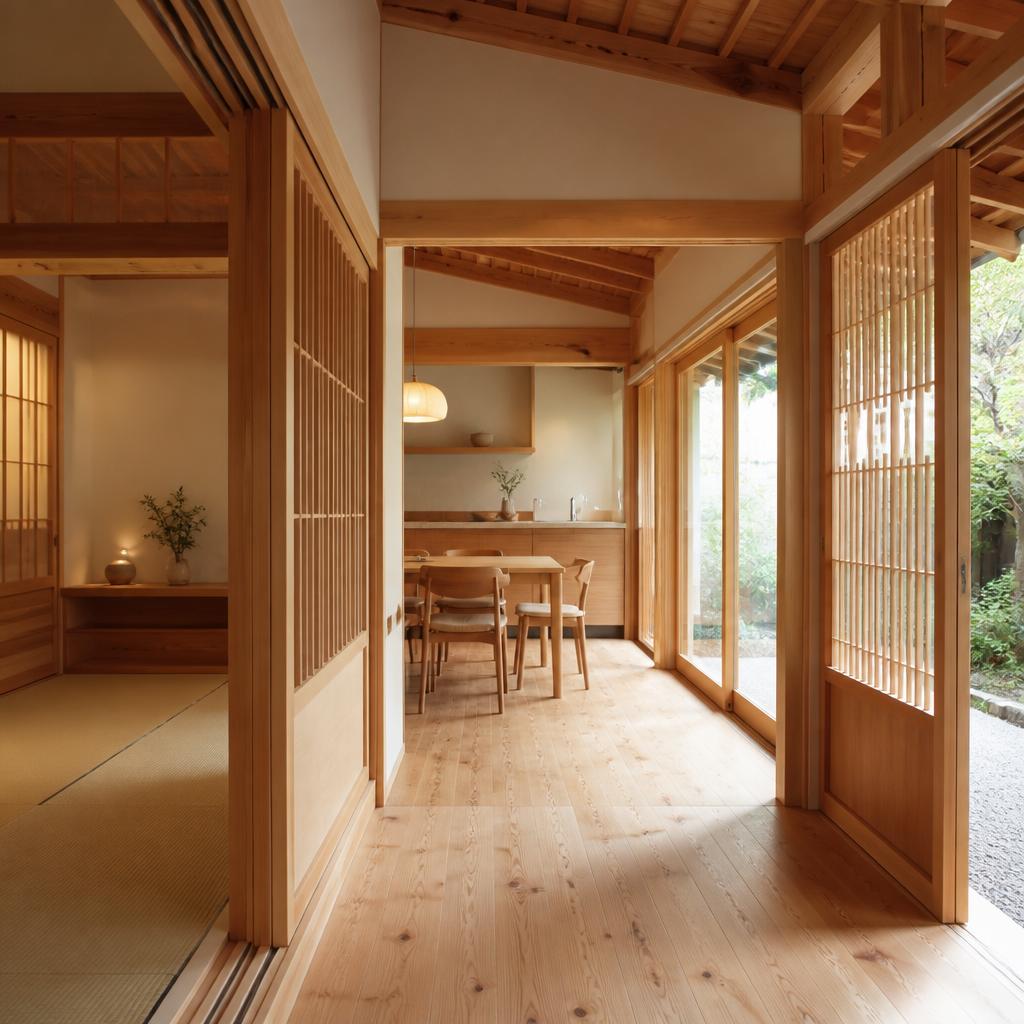 松江市の木製建具で作る、温もり感じる家