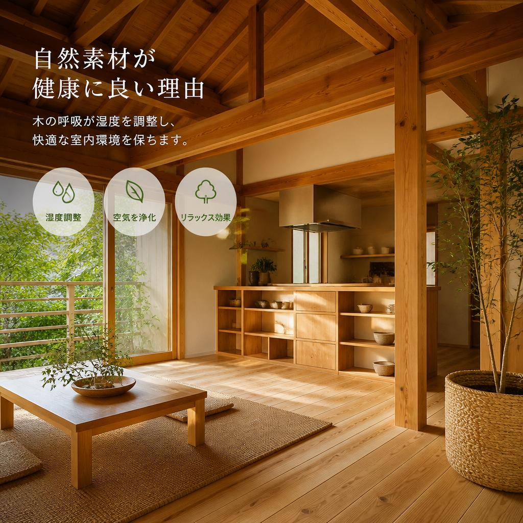 自然素材の家がもたらす健康効果