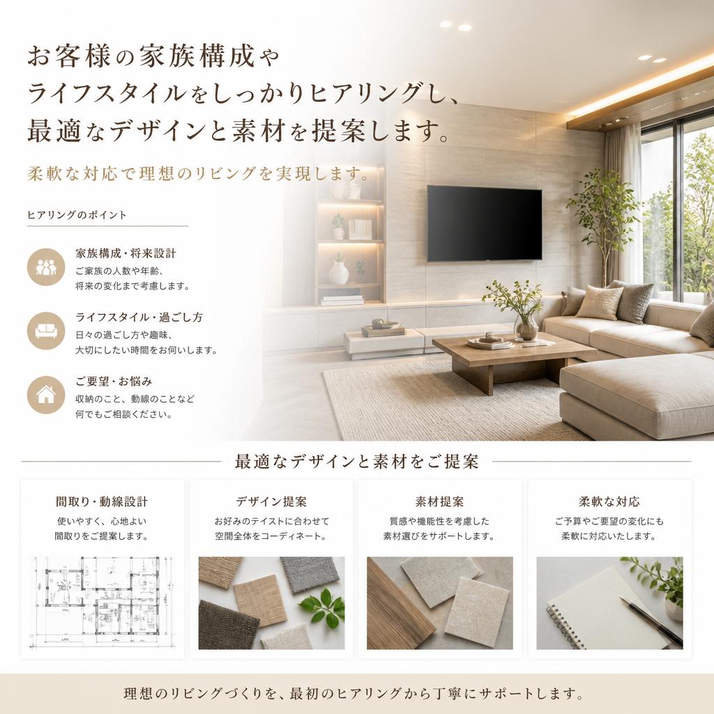お客様のライフスタイルに合わせた提案