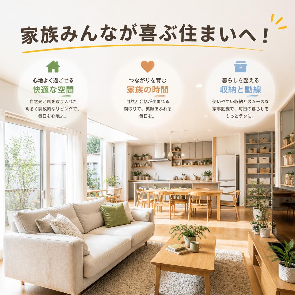 家族みんなが喜ぶ住まいへ！