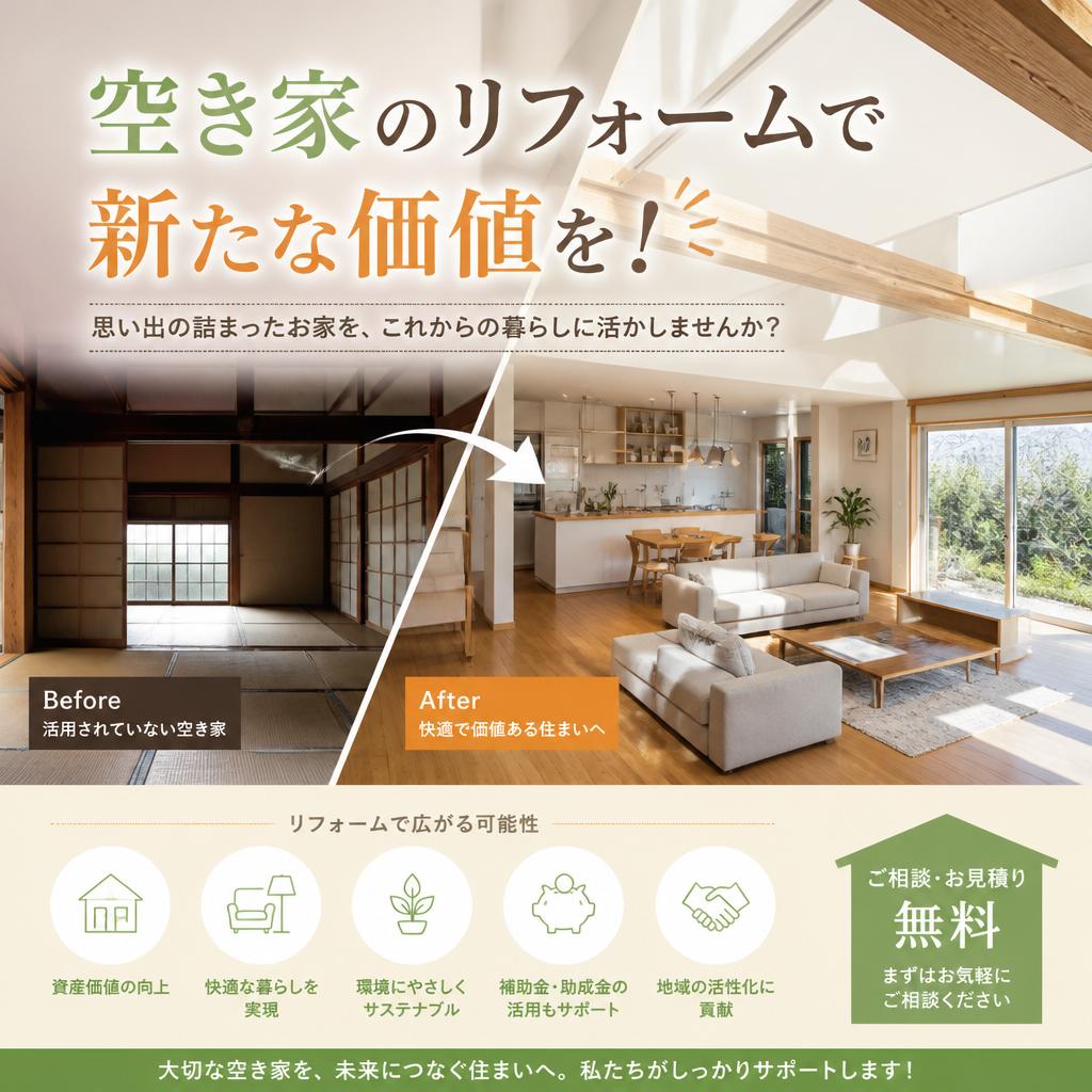 空き家のリフォームで新たな価値を！