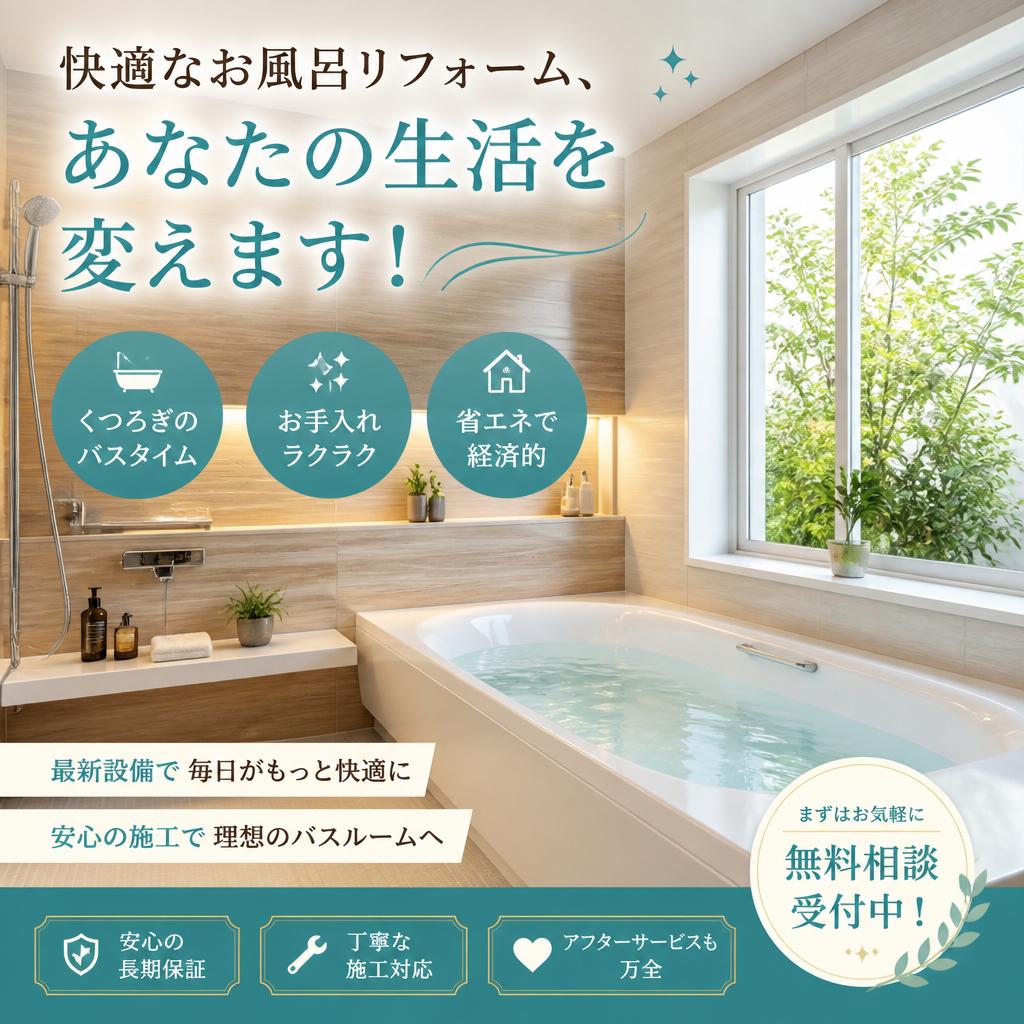快適なお風呂リフォーム、あなたの生活を変えます！