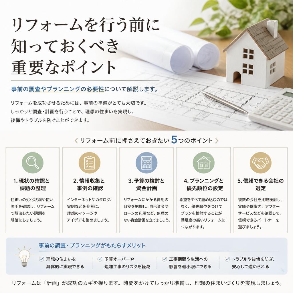 リフォーム前の注意点