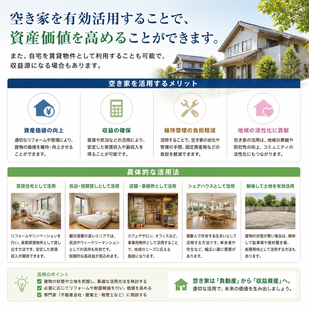 空き家活用の利点