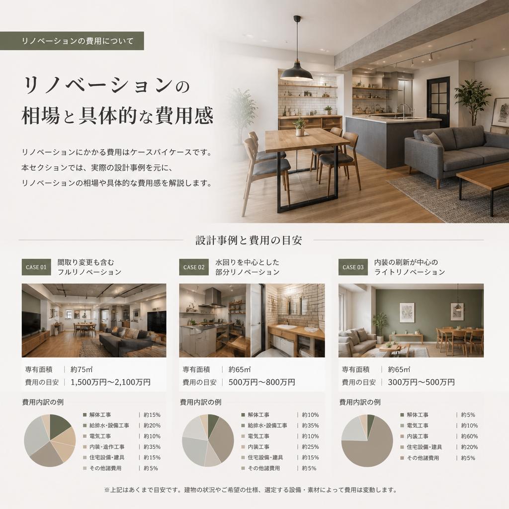 リノベーションの費用について