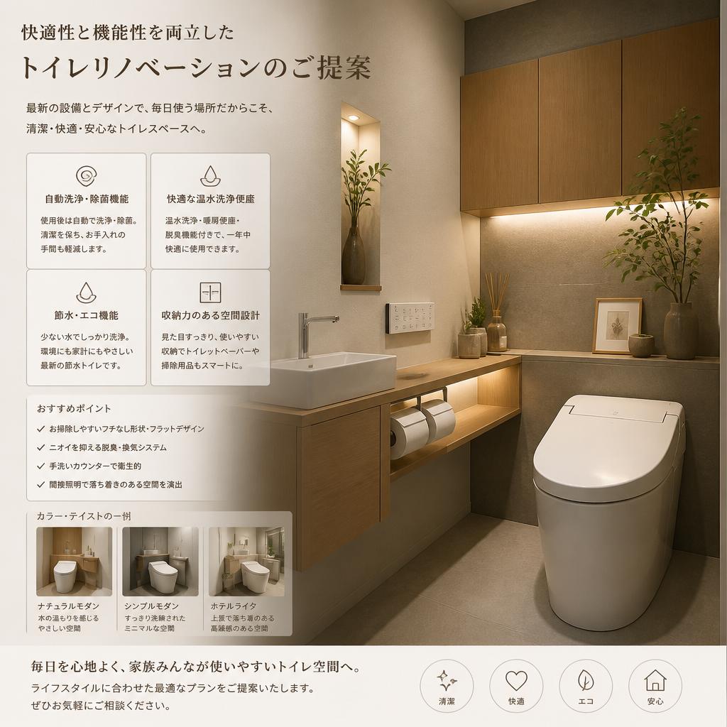 快適なトイレ空間のデザイン